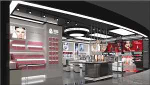 Diseño de Tienda Personalizado, Mueble de Exhibición de Cosméticos de Madera, Estante de Exhibición, Mostrador de Recepción con LED para Tienda de Cosméticos - Product Image 6