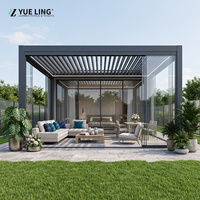 Toit à persiennes en aluminium sur mesure B2B pour les constructeurs et les entrepreneurs, pergola de jardin, patio, pare-soleil coupe-vent