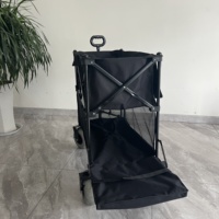 Chariot pliable à roues gonflables de 9 pouces à double étage pour la plage/le camping