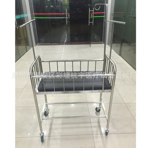 Cuna de Acero Inoxidable Jinbokang 800*450*900mm para Uso Hospitalario con Ruedas - Product Image 1