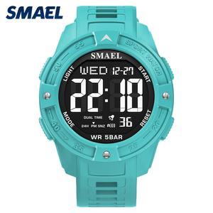 Montre numérique sportive SMAEL 8126 en plastique, chronographe, lumineuse, étanche, tendance, colorée, avec fonction d'alarme - Product Image 1