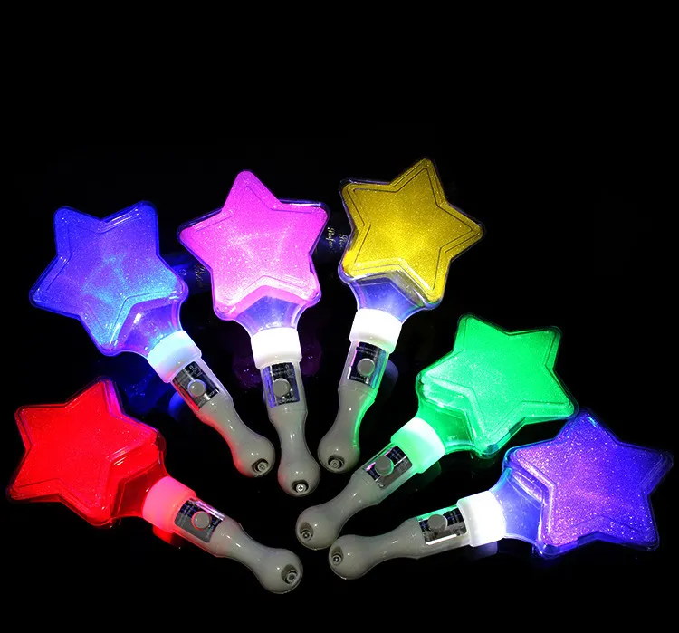 Flash star Shape stick LED Bling Magic Fairy Sticks para meninas Kid para torcendo piscando varas estrela