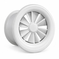 Diffuseur tourbillonnant rond pour entrepreneur en pièces HVAC avec ailettes réglables pour systèmes d'alimentation en air de plafond (refroidissement et chauffage)