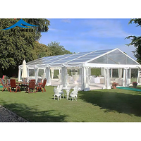 Tente en aluminium personnalisée de haute qualité pour 300 personnes, tente de réception transparente grande et solide, prix d'usine, tente de fête de mariage en plein air