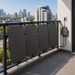 Kit Solar para Balcón de 800W, Panel Fotovoltaico Flexible, Sistema de Módulos Solares Monocristalinos para Techo de Apartamento o Terraza - Product Image 5