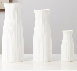 Modern Minimalist Nordic Creative White Ceramic Vase for Living Room Dining <b>Table</b> Dried Flower <b>Display</b> Decoration - Product Image 6