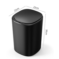 Poubelle Intelligente 14L avec Wi-Fi, en PVC, à Détection Automatique, Sans Contact, Mains Libres, à Induction par Mouvement et Vibration