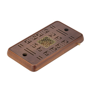 Bandeja de té de madera maciza natural con drenaje, pequeña mesa de té para el hogar, nuevo estilo chino, bandeja de drenaje, bandeja de té de madera - Product Image 2