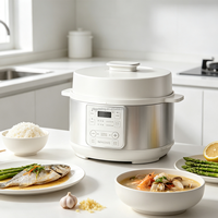 Cuisinière à pression électrique standard avec panneau numérique, plusieurs préréglages, cuve intérieure antiadhésive pour la cuisine à domicile