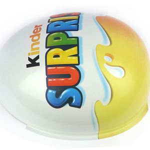 Caja de regalo de forma ovalada termoformada de alta calidad bandejas de plástico para huevo <span class=keywords><strong>sorpresa</strong></span> cápsula vacía de juguete - Product Image 3