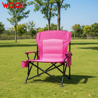 Chaise de camping WOQI Oxford Garden avec porte-gobelet et poche latérale, design respirant et à séchage rapide, pliable, robuste, pour pelouse