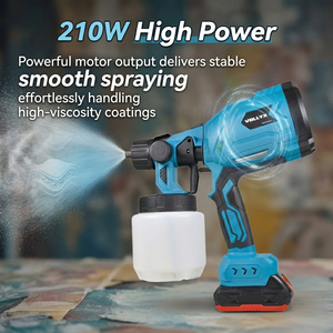 <span class=keywords><strong>Pistola</strong></span> de Pulverización Eléctrica Inalámbrica Portátil <span class=keywords><strong>para</strong></span> Automóvil, Pulverizador de Pintura sin Aire de Alta Presión <span class=keywords><strong>para</strong></span> Masilla, Látex <span class=keywords><strong>y</strong></span> Pintura de <span class=keywords><strong>Paredes</strong></span> - Product Image 1