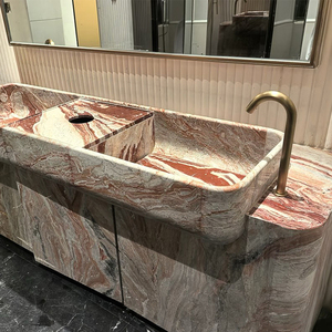 แผ่นหินอ่อนสีแดงที่ทันสมัยสำหรับวางบนเคาน์เตอร์หินธรรมชาติสำหรับห้องครัวเกาะผนังห้องนั่งเล่นห้องอาหารห้องน้ำบ้านสำนักงานโรงแรม - Product Image 4