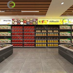 Estante de exhibición de supermercado Estantes de estantería de <span class=keywords><strong>metal</strong></span> ligeros para exhibición de tienda Tienda de conveniencia - Product Image 3