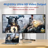 SYONG Kabel USB 3.2 240w Power Delivery dengan Selubung Nilon, Transfer Data 4K60Hz 20Gbps untuk Ponsel, iPad, Hub, Laptop, Monitor