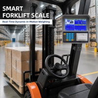 Timbangan berat Forklift dengan layar industri 7 inci Printer termal bawaan akurasi 1% kompatibel dengan 99% Model Forklift