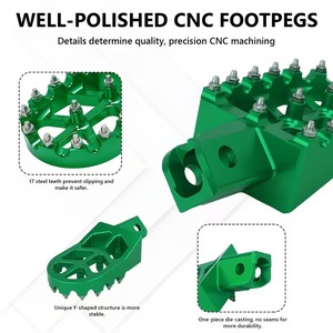 Repose-pieds universels en acier inoxydable pour moto CNC KX KLX 50-125cc BT200X Mini Bike SSR Apollo RFZ TaoTao Lifan Kayo Coolster - Product Image 3