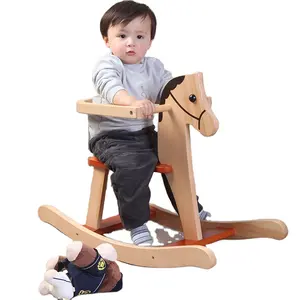 Jouet de selle en bois pour enfants, poignées de cheval à bascule, conception personnalisée, OEM