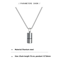 Tendance Hip Hop briquet étui collier titane acier pendentif chaîne pour hommes femmes filles fête en acier inoxydable bijoux cadeaux