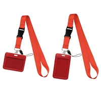 Lanière en polyester unie vierge avec boucle de sécurité, personnalisable par sublimation, avec porte-badge d'identification – Vente en gros