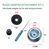Lame de débroussailleuse L&P 9 pouces 36 dents à pointe carbure, kit adaptateur universel pour coupe-bordures, désherbeur, débroussailleuse à dents de scie