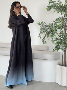 High Quality Islamic Muslim Pleated <strong>Abaya</strong> Modest Dubai Ombre Print <strong>Abaya</strong> for Women - Product Image 4