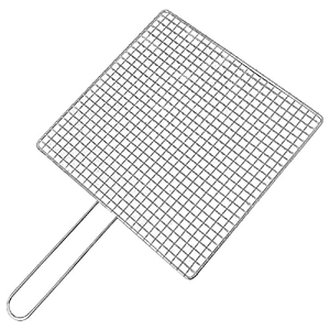 Non Stick Heat Resistant Dark Grey Barbecue Mesh Grill <b>Rack</b> Round Square Customized Size Stainless Steel <b>BBQ</b> Grill Net - Product Image 1