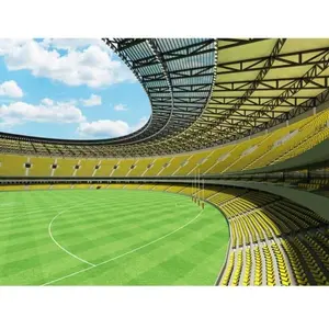 Projeto de estádio de salão de esportes com estrutura de aço