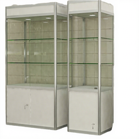 Comptoir de présentation cubique en verre fumé Extra Vision, robuste, facile à nettoyer, éclairage LED commercial pour café, bijouterie, vente au détail