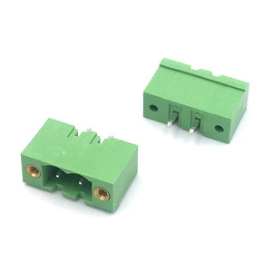 Màu xanh lá cây khối thiết bị đầu cuối với 5.08 mét khoảng cách 2P tai nam ổ cắm plug-in cho connectors & PCB ứng dụng - Product Image 1