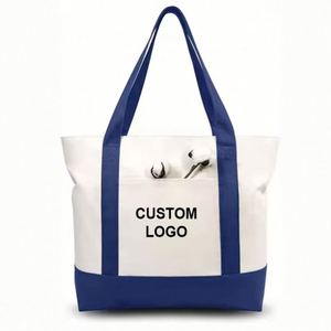 กระเป๋าผ้าแคนวาสลายโลโก้แบบกำหนดเองปี 2025 ทำจากผ้าฝ้ายออร์แกนิกสำหรับใส่ของช้อปปิ้ง - Product Image 3