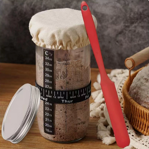 Large Capacity Baking Supplies Glass <b>Fermentation</b> Sourdough <b>Jar</b> Kit With Lids Date Marking Thermometer Cloth Cover - Product Image 1