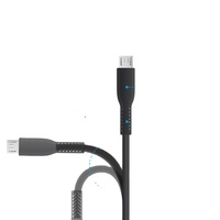 Câble Micro 8 broches personnalisé à faible quantité minimale de commande matériau PVC PD Sync Charge rapide câble de données USB C blanc/noir