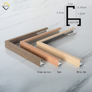 Color madera grano casa decoración montaje en pared Marco de póster de Metal para impresiones foto marcos de fotos de aluminio moldeado - Product Image 2