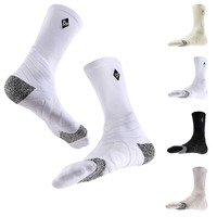 Chaussettes de sport de compression professionnelles pour le basketball et le cyclisme, nouvelles, mi-mollet, antidérapantes avec grip triangulaire