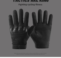 Gants tactiques à doigts entiers en cuir microfibre anti-choc pour la moto, la course, le tir, le paintball et l'entraînement en extérieur