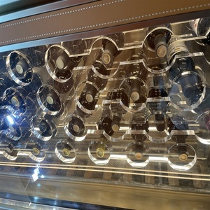 <span class=keywords><strong>Cave</strong></span> <span class=keywords><strong>à</strong></span> <span class=keywords><strong>vin</strong></span> de luxe personnalisée 2022, petite/grande, en bois massif et acier inoxydable, avec vitre chauffante - Product Image 3