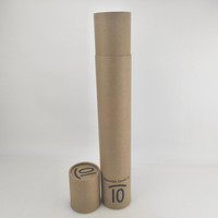 Logo personnalisé A1 A2 100% tube d'affiche en papier brun biodégradable emballage long tube d'expédition en papier kraft