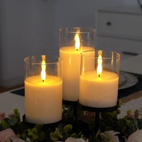Bougie tasse verre led