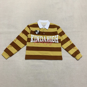 Groothandel Custom Heren Polo 'S Pour Hommes Oversized Gebreid Katoenen Shirt Lange Mouw Rugby Polo Voor Heren - Product Image 4