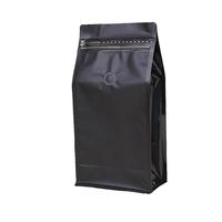 Sacs à café en aluminium à fond carré de 250g, 500g, 1kg, avec fermeture éclair, fond plat, valve, impression mate pour le stockage des aliments