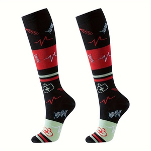 Venta caliente 15-20 mmHg Correr Hasta la rodilla Tenis Nylon Deportes Enfermera Calcetines de compresión Medias - Product Image 2
