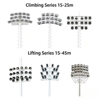 Projecteur LED d'extérieur OEM 1200W IP65 à faible éblouissement 140 lumens pour stades, mât de 30m pour l'éclairage des grands stades sportifs