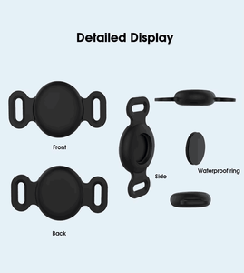 Fundas de silicona suave para mascotas Gps a prueba de golpes antipérdida lavable con ganchos para llavero para Apple Airtags - Product Image 2