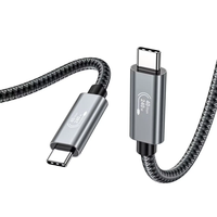 Câble USB-C vers USB-C 240W USB4.0 40 Gbit/s compatible, 2m, en cuivre pur, charge rapide USB-C Gen3 pour téléphones mobiles, emballage en boîte, vente en gros