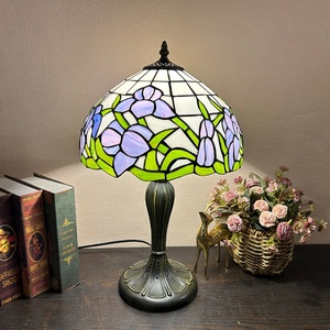 Lámpara de Techo LongHuiJing con Pantalla de Vidrio Estilo Europeo Mediterráneo, Multicolor, de 12 Pulgadas, con LED Ajustable y Flexible - Product Image 2