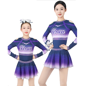 Custom Logo Cheerleading Uniform Recycled Fiber Eco Team Set GRS Certified Moisture Wicking Spandex Sublimation