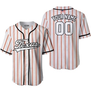 Striped Vintage Baseball Jersey Plus Size <b>Heat</b>-Transfer Printed Breathable Moisture Wicking Quick Dry Customizable Wholesale - Product Image 4