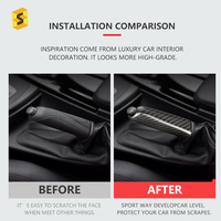 Shasha rem tangan mobil serat karbon, Aksesori Interior mobil rem tangan serat karbon untuk BMW harga grosir E90 E64