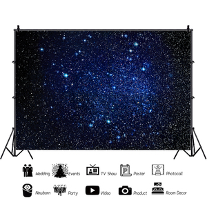 Bầu trời đêm Sao vũ trụ chủ đề không gian chụp ảnh đầy sao bối cảnh, thiên hà Sao Tiệc sinh nhật nền tắm ảnh Studio - Product Image 4